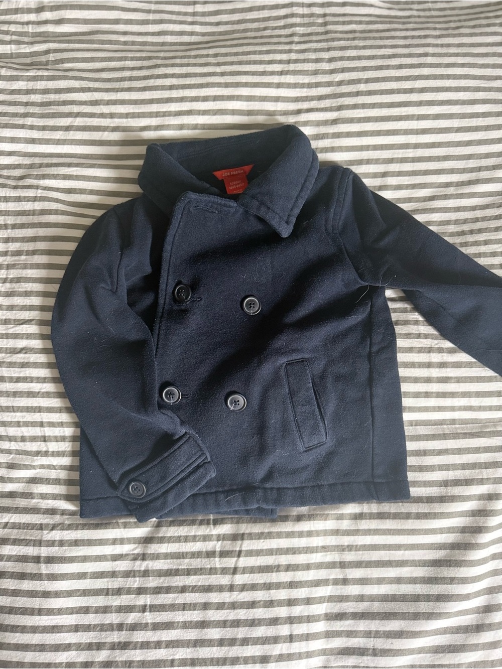 Joe Fresh Kids Navy Double-Breasted Pea Coat